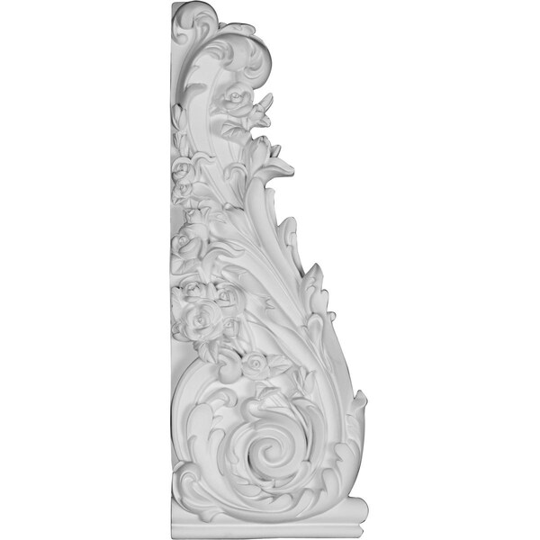 Ekena Millwork 17 1/4"W x 6 1/4"H x 1 1/8"P Logan Onlay, Left - ONL17X06X01LO-L