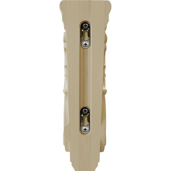 Ekena Millwork 3"W x 7 3/4"D x 10"H Small Hudson Acanthus Wood Corbel, Rubberwood - CORW03X08X10HDRW