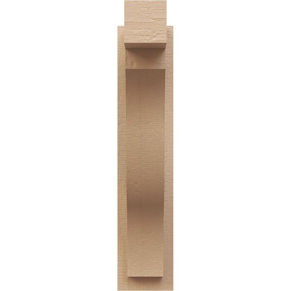 Ekena Millwork 5 1/2-in W x 14-in D x 26-in H Funston Block Rough Cedar Woodgrain TimberThane Outlooker, Primed Tan - OUTUR055X14X26FST44RCPR