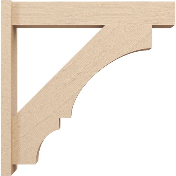 Ekena Millwork 5 1/2-in W x 26-in D x 26-in H Balboa Block Rough Cedar Woodgrain TimberThane Outlooker, Primed Tan - OUTUR055X26X26BOA44RCPR