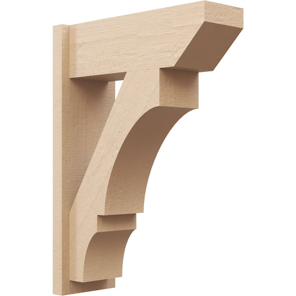 Ekena Millwork 7 1/2-in W x 20-in D x 28-in H Balboa Slat Rough Cedar Woodgrain TimberThane Outlooker, Primed Tan - OUTUR075X20X28BOA24RCPR
