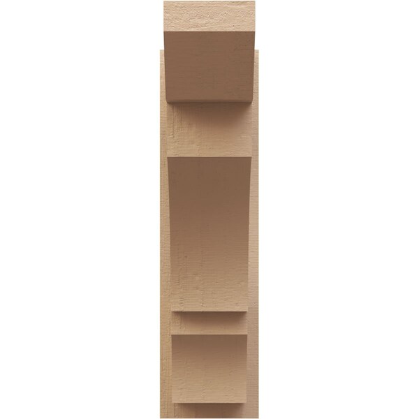 Ekena Millwork 7 1/2-in W x 20-in D x 28-in H Balboa Slat Rough Cedar Woodgrain TimberThane Outlooker, Primed Tan - OUTUR075X20X28BOA24RCPR