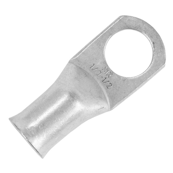Pacer Tinned Lug 1/0 AWG - Tamaño de perno de 1/2 pulgada - Paquete de 10 - TAE1/0-12R-10