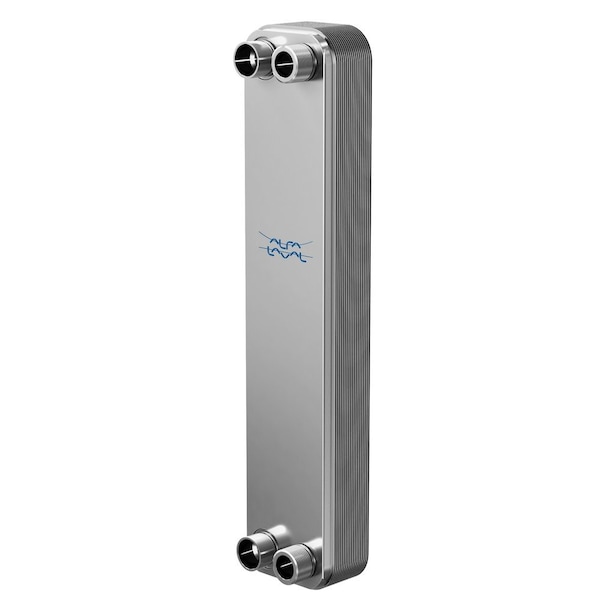 Alfa Laval 100 Stainless Steel Plate Heat Exchanger, AISI 316L, 80 Plates, Single Circuit, Solder Port 118 - ALFANOVA 52-80H