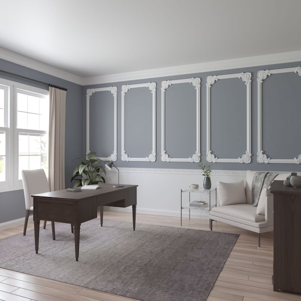 Ekena Millwork 31-in. W x 62-in. H Pompeii Panel Moulding Kit Single Panel - PMLKPO31X62A
