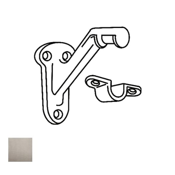 Cal-Royal Heavy Duty Cast Aluminum Hand Rail Bracket, 3-1/4 Height, 1-7/16 Width, 3-1/4 Projection, US15 - HDHB40-15