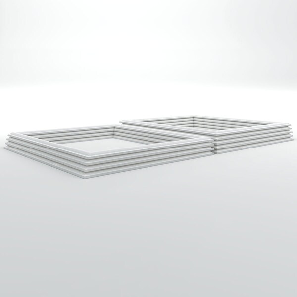 Ekena Millwork 94 1/2"L Ashford Square Single Panel Design Full Wall Wainscot Paneling Kit - WPKUFW021P108
