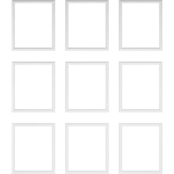 Ekena Millwork 94 1/2"L Ashford Square Single Panel Design Full Wall Wainscot Paneling Kit - WPKUFW021P108
