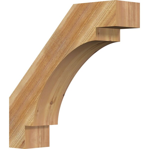 Ekena Millwork 6"W x 24"D x 24"H Merced Rough Sawn Knee Brace, Western Red Cedar - BRC06X24X24MRC00RWR