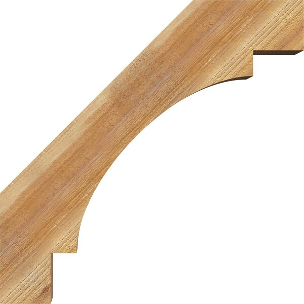 Ekena Millwork 6"W x 24"D x 24"H Merced Rough Sawn Knee Brace, Western Red Cedar - BRC06X24X24MRC00RWR