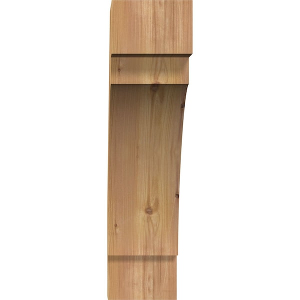 Ekena Millwork 6"W x 24"D x 24"H Merced Rough Sawn Knee Brace, Western Red Cedar - BRC06X24X24MRC00RWR