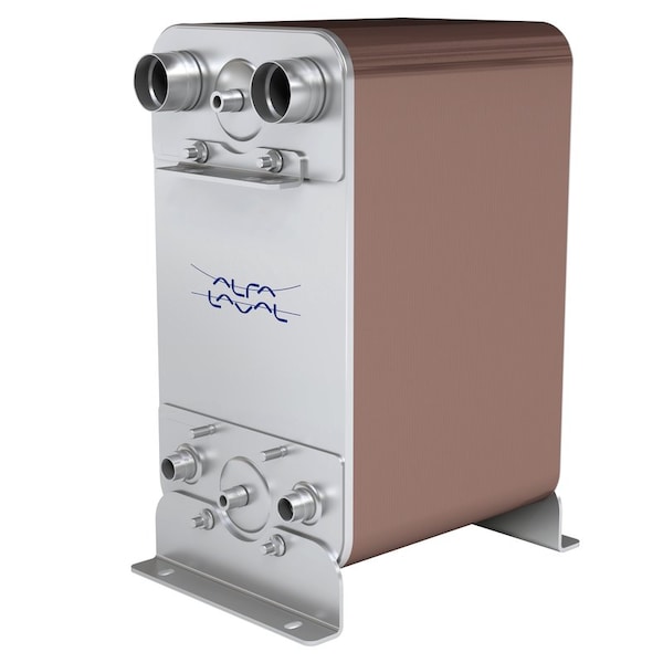 Alfa Laval Brazed Plate Heat Exchanger, AISI 316L, Stainless Steel, 202 Plates -Dual CircuitEvaporator 1,020k BTU - ACH240DQ-202AH-F