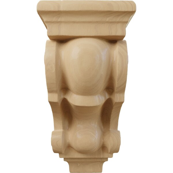 Ekena Millwork 3 1/2"W x 3"D x 7"H Small Traditional Corbel, Cherry - CORW03X03X07TRCH