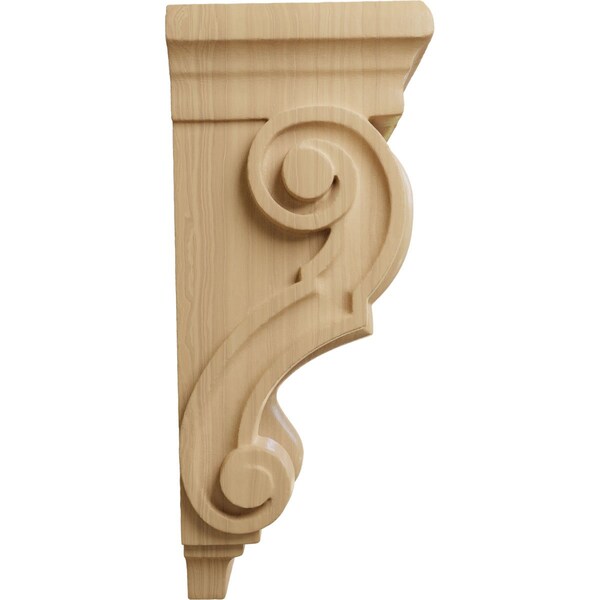 Ekena Millwork 3 1/2"W x 3"D x 7"H Small Traditional Corbel, Cherry - CORW03X03X07TRCH