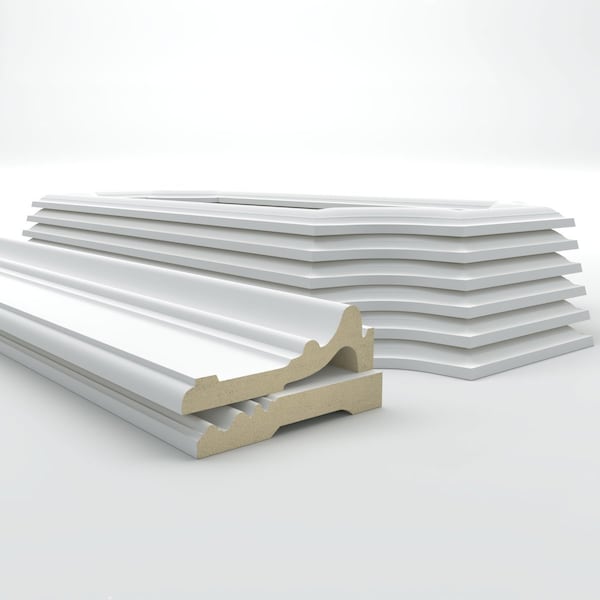 Ekena Millwork 94 1/2"L (Adjustable 40"H to 44"H) Ashford Scalloped Panel Traditional Wainscot Paneling Kit - WPKUSC011P040