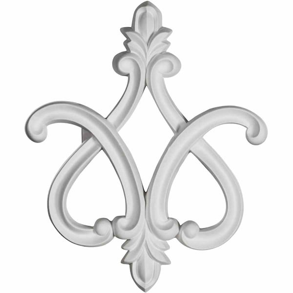 Ekena Millwork 9 7/8"W x 11 7/8"H x 1 7/8"P Fleur de Lis Onlay - ONL09X11X01FL