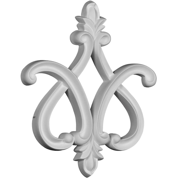Ekena Millwork 9 7/8"W x 11 7/8"H x 1 7/8"P Fleur de Lis Onlay - ONL09X11X01FL