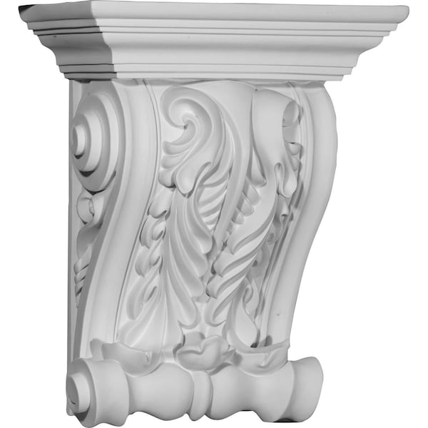 Ekena Millwork 11 3/4"W x 5 7/8"D x 14 1/8"H Lyon Twin Leaf Corbel - COR11X05X14LY