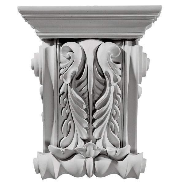 Ekena Millwork 11 3/4"W x 5 7/8"D x 14 1/8"H Lyon Twin Leaf Corbel - COR11X05X14LY