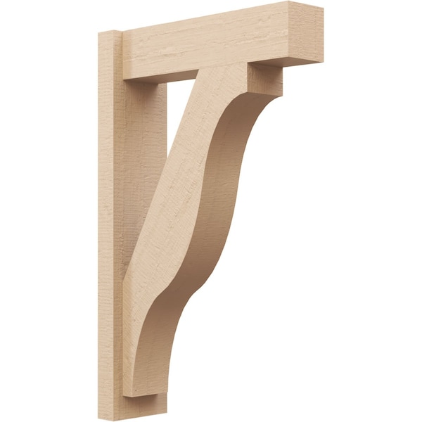 Ekena Millwork 6-in W x 20-in D x 32-in H Funston Block Rough Cedar Woodgrain TimberThane Outlooker, Primed Tan - OUTUR060X20X32FST44RCPR