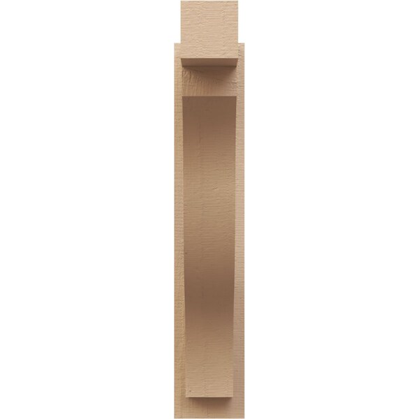 Ekena Millwork 6-in W x 20-in D x 32-in H Funston Block Rough Cedar Woodgrain TimberThane Outlooker, Primed Tan - OUTUR060X20X32FST44RCPR