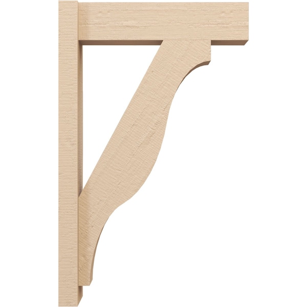 Ekena Millwork 6-in W x 20-in D x 32-in H Funston Block Rough Cedar Woodgrain TimberThane Outlooker, Primed Tan - OUTUR060X20X32FST44RCPR