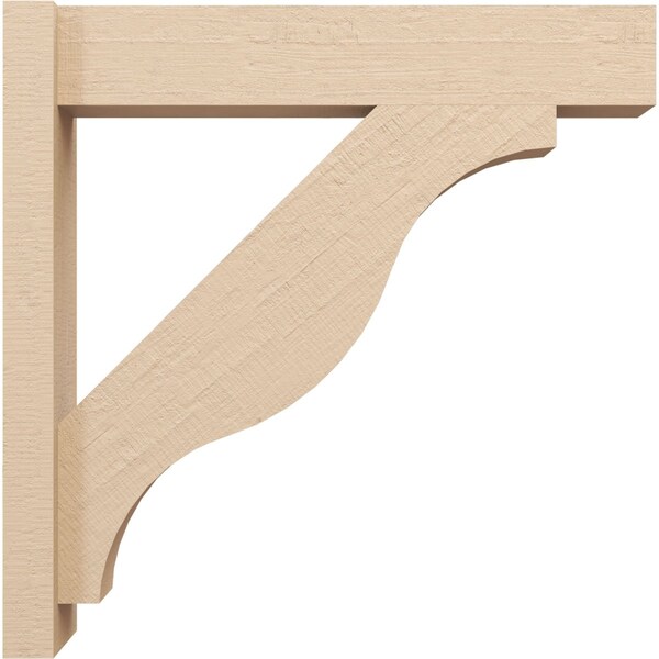 Ekena Millwork 6-in W x 26-in D x 26-in H Funston Block Rough Cedar Woodgrain TimberThane Outlooker, Primed Tan - OUTUR060X26X26FST44RCPR