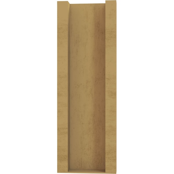 Ekena Millwork 5 1/2-in W x 12-in D x 16-in H Funston Slat Rough Cedar Woodgrain TimberThane Outlooker, Primed Tan - OUTUR055X12X16FST24RCPR