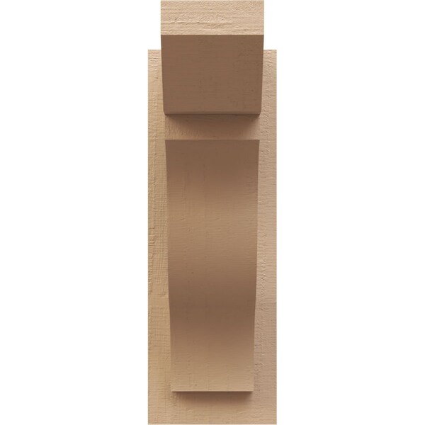 Ekena Millwork 5 1/2-in W x 12-in D x 16-in H Funston Slat Rough Cedar Woodgrain TimberThane Outlooker, Primed Tan - OUTUR055X12X16FST24RCPR