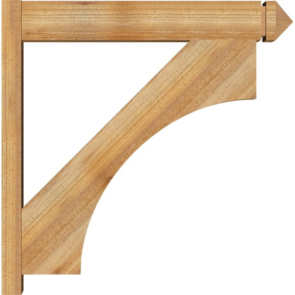 Ekena Millwork Westlake Rough Sawn Arts and Crafts Outlooker, Western Red Cedar, 6"W x 30"D x 30"H - OUT06X30X30WTL03RWR