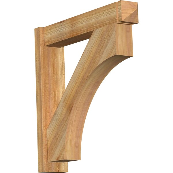 Ekena Millwork Westlake Rough Sawn Arts and Crafts Outlooker, Western Red Cedar, 6"W x 30"D x 30"H - OUT06X30X30WTL03RWR