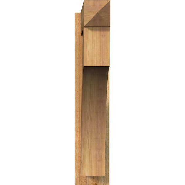 Ekena Millwork Westlake Rough Sawn Arts and Crafts Outlooker, Western Red Cedar, 6"W x 30"D x 30"H - OUT06X30X30WTL03RWR