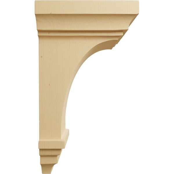 Ekena Millwork 6"W x 6 3/4"D x 12"H Large Jefferson Wood Corbel, Alder - CORW06X06X12JEAL