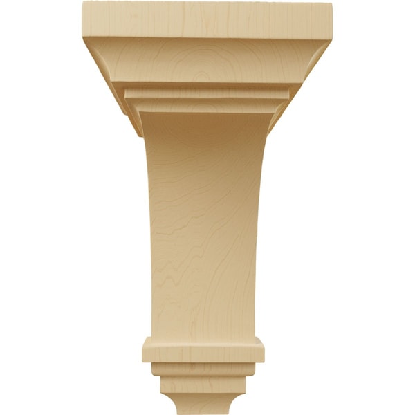 Ekena Millwork 6"W x 6 3/4"D x 12"H Large Jefferson Wood Corbel, Alder - CORW06X06X12JEAL