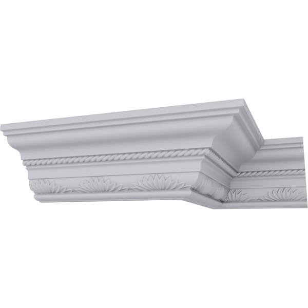 Ekena Millwork 3 7/8"H x 4 1/8"P x 5 3/4"F x 94 1/2"L, (3 7/8" Repeat), Chesterfield Running Rope Crown Moulding - MLD03X04X05CH