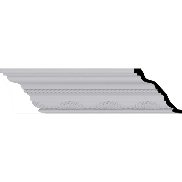 Ekena Millwork 3 7/8"H x 4 1/8"P x 5 3/4"F x 94 1/2"L, (3 7/8" Repeat), Chesterfield Running Rope Crown Moulding - MLD03X04X05CH