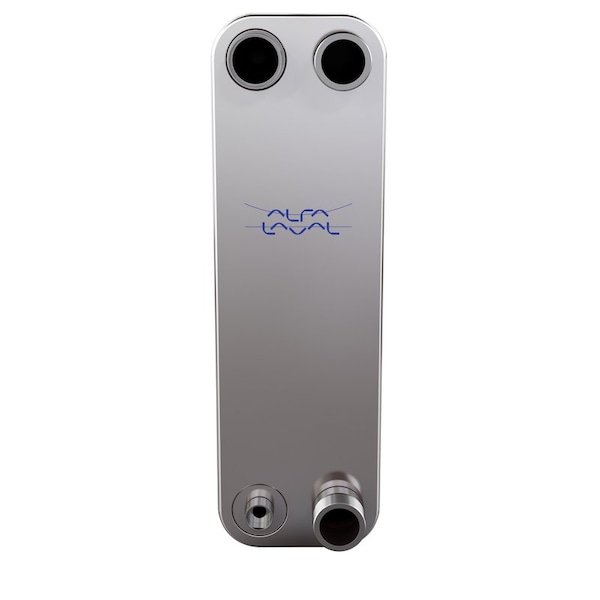 Alfa Laval Brazed Plate Heat Exchanger, AISI 316L, Stainless Steel, 168 Plates-Single Circuit Evaporator 960k BTU - ACH220EQ-168AM-F