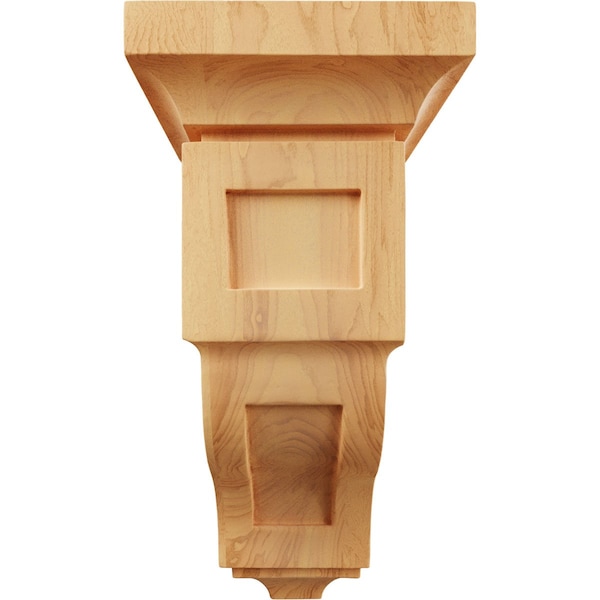 Ekena Millwork 5"W x 5 3/4"D x 10"H Medium Reyes Wood Corbel, Red Oak - CORW05X05X10RYRO