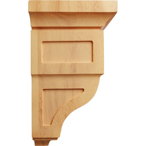 Ekena Millwork 5"W x 5 3/4"D x 10"H Medium Reyes Wood Corbel, Red Oak - CORW05X05X10RYRO