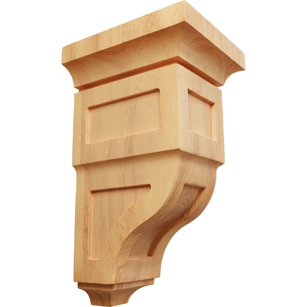 Ekena Millwork 5"W x 5 3/4"D x 10"H Medium Reyes Wood Corbel, Red Oak - CORW05X05X10RYRO