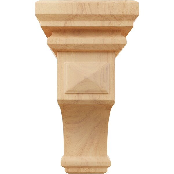 Ekena Millwork 6"W x 6 3/4"D x 12"H Large Woodruff Wood Corbel, Red Oak - CORW06X06X12WFRO
