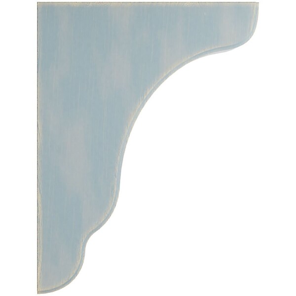 Ekena Millwork 1 3/4"W x 7 1/4"D x 9 1/2"H Plymouth Wood Vintage Decor Bracket, Driftwood Blue - BKTWD02X07X10PLBU
