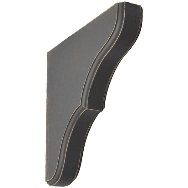 Ekena Millwork 1 3/4"W x 10"D x 10"H Stratford Wood Vintage Decor Bracket, Black - BKTWD02X10X10STBL