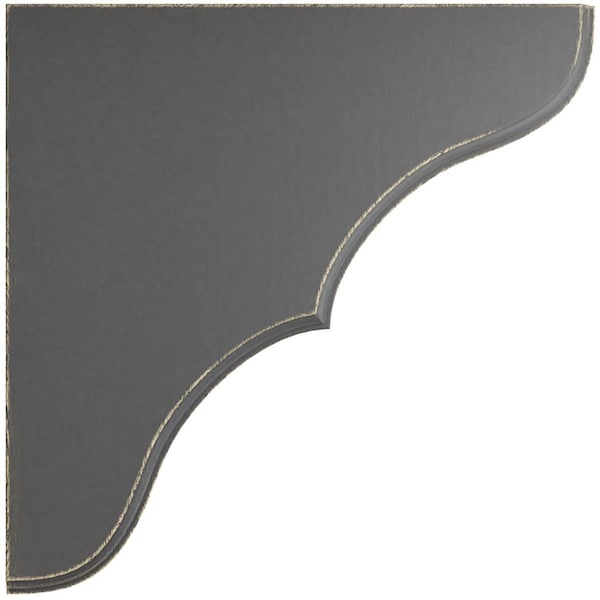 Ekena Millwork 1 3/4"W x 10"D x 10"H Stratford Wood Vintage Decor Bracket, Black - BKTWD02X10X10STBL