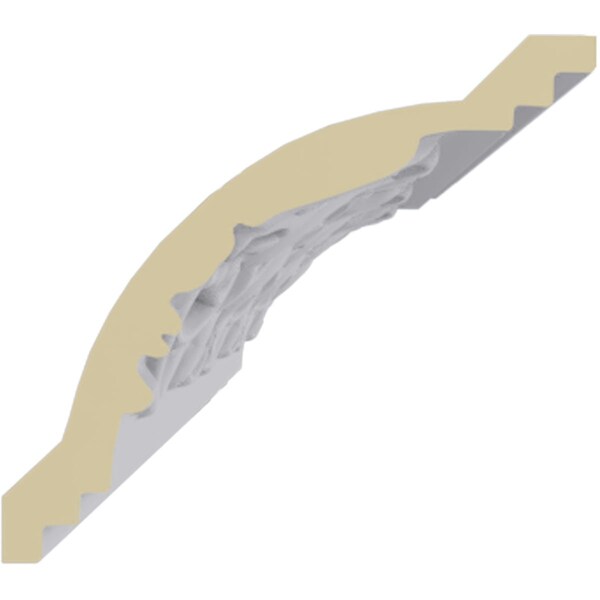 Ekena Millwork 3 7/8"H x 4"P x 5 5/8"F x 94 1/2"L, (8" Repeat), Rose Crown Moulding - MLD03X04X05RO