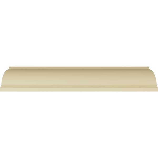 Ekena Millwork 3 7/8"H x 4"P x 5 5/8"F x 94 1/2"L, (8" Repeat), Rose Crown Moulding - MLD03X04X05RO