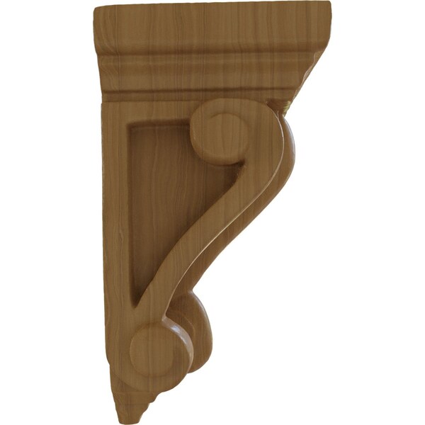 Ekena Millwork 2 1/4"W x 2 1/4"D x 4 1/4"H Devon Traditional Wood Corbel, Cherry - CORW02X02X04DECH