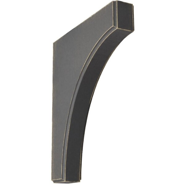 Ekena Millwork 1 3/4"W x 10"D x 12"H Clarksville Wood Vintage Decor Bracket, Black - BKTWD02X10X12CVBL