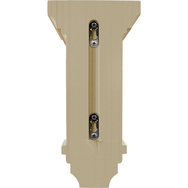 Ekena Millwork 6"W x 6 3/4"D x 12"H Large Jefferson Wood Corbel, Rubberwood - CORW06X06X12JERW