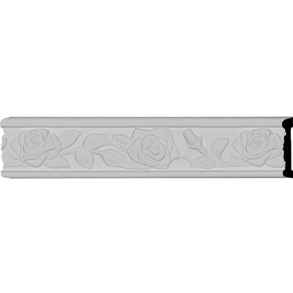 Ekena Millwork SAMPLE - 2 1/2"H x 1/2"P x 12"L Running Rose Chair Rail - SAMPLE-CHA02X01RO